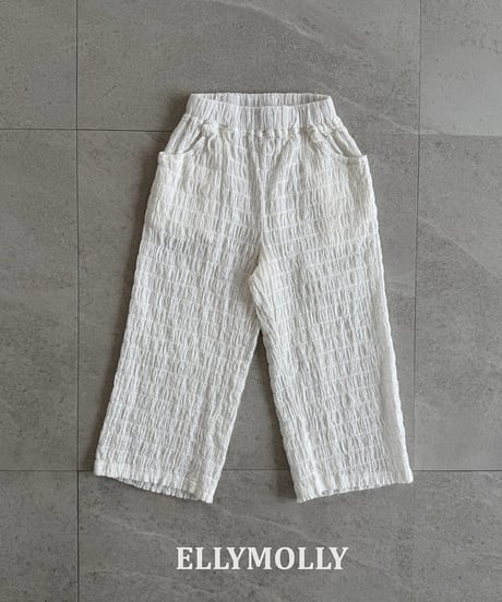 予約Elly Molly Popcorn wide pants
