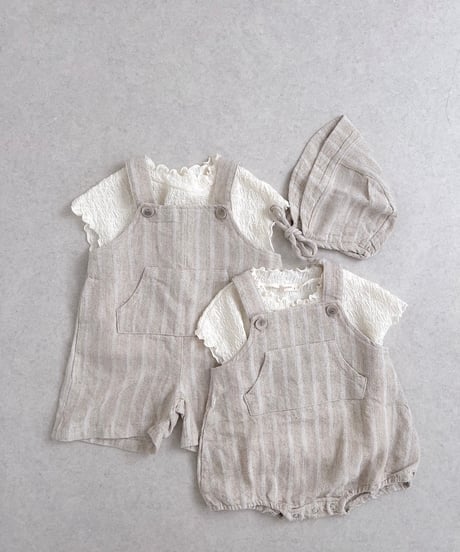 即納 nunubiel Linen suspender pants