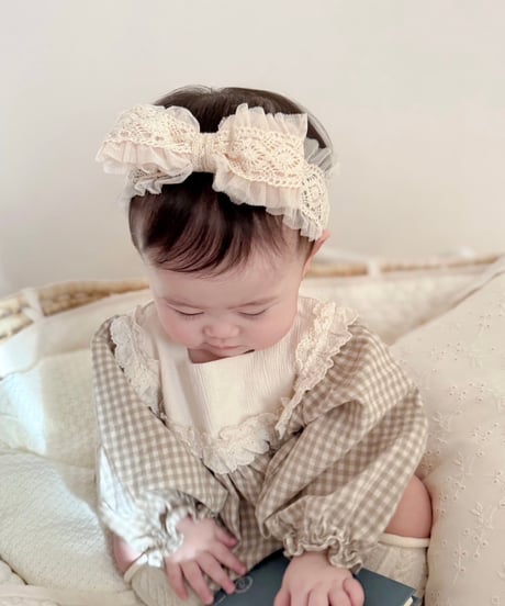 即納 lace Ribbon hair band