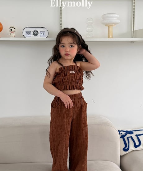 予約Elly Molly Popcorn wide pants