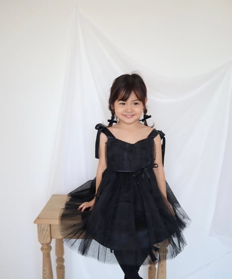 即納black ribbon dress