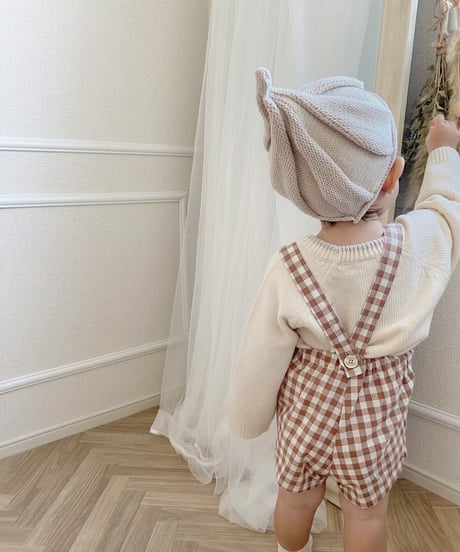 即納baby pointed knit hat