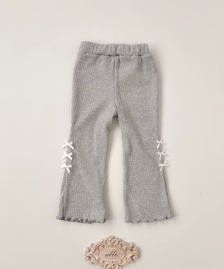 即納ribbon flare pants