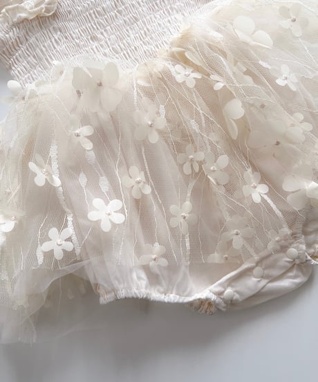 即納Blossom Fairy Tulle Romper Dress