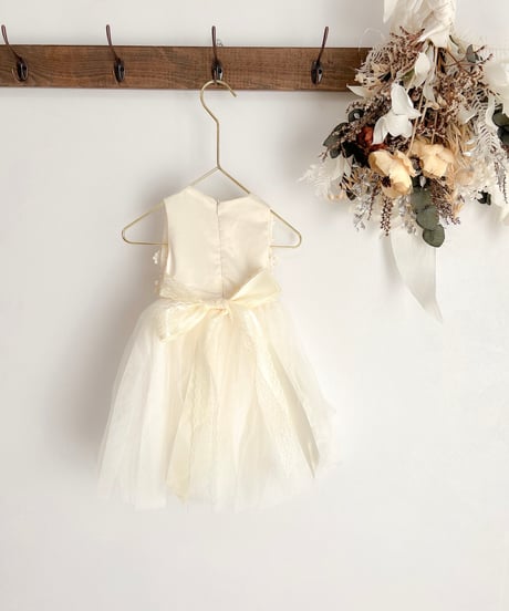 即納flower  motif tulle dress