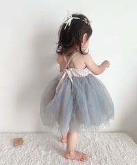 即納simple tulle one-piece