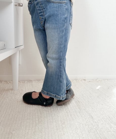 即納Brush boots cut denim
