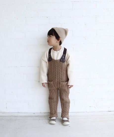 SALE cable knit suspender salopette