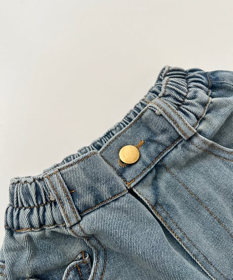 即納wash wide denim