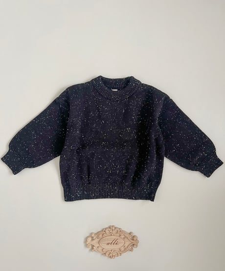 即納Nep collar knit pullover