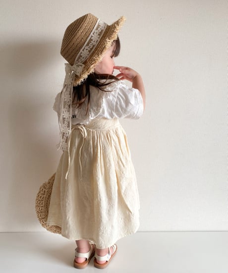 即納flower lace ribbon paper hat