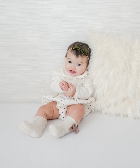 即納 mon petit bebe Emma collar tee