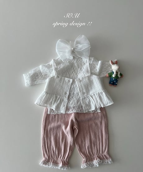 即納Baby Sheer Lace tee