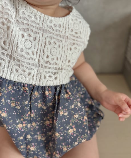 即納 Crochet Flower Rompers
