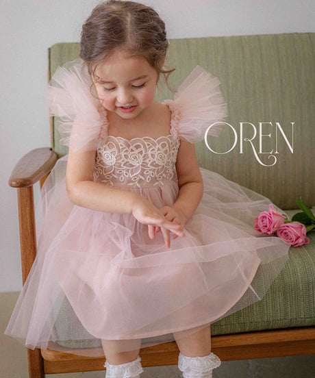 即納OREN  rose tulle dress