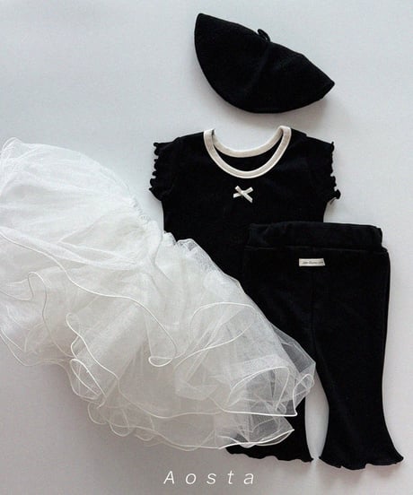 即納aosta Lip ribbon tee