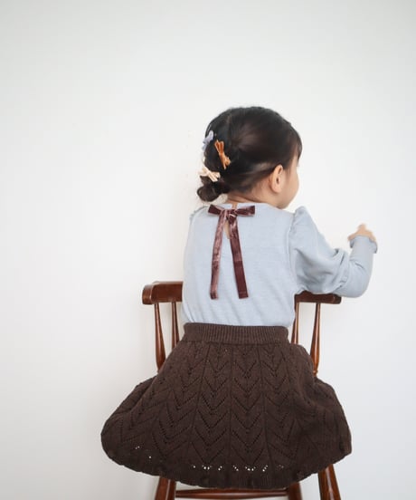 即納eyelet knit skirt