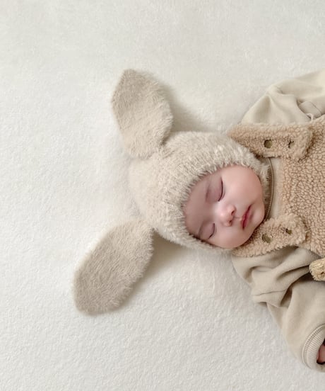 即納　baby rabbit  bonnet