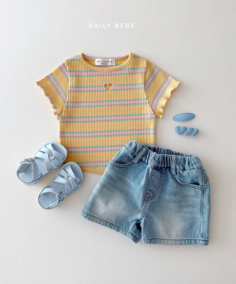 一部即納 daily bebe Heart punching tee