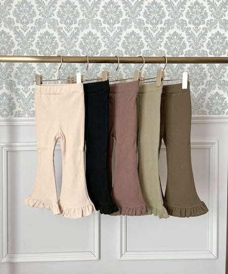 即納90-140cm lib frill flare pants