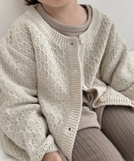 即納Vanilla knit cardigan