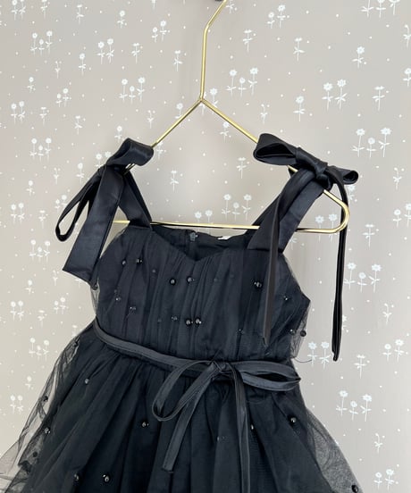 即納black ribbon dress