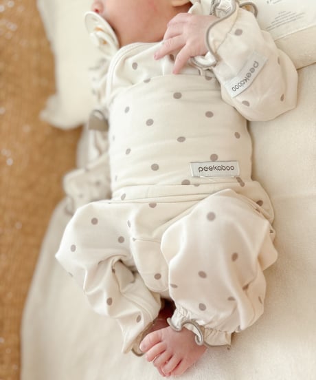 即納 newborn frill ribbon dot set up