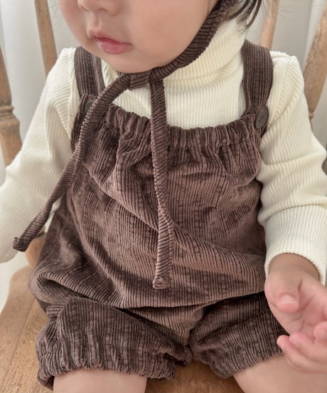 即納  Clap rompers bonnet set