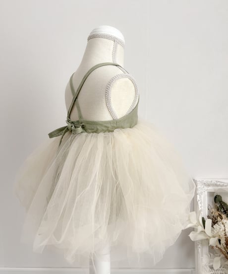 即納simple tulle one-piece