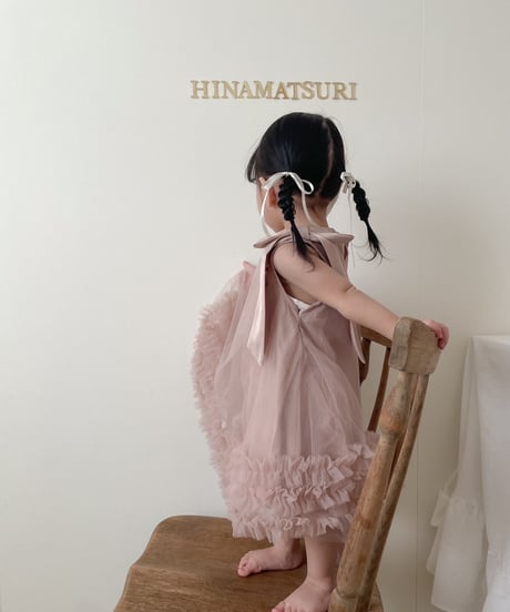 即納ribbon strap tutu dress