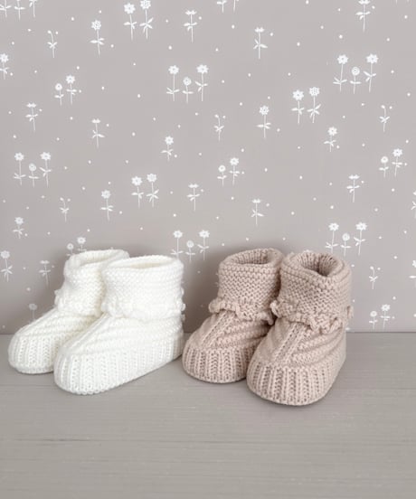 即納baby  knit  shoes