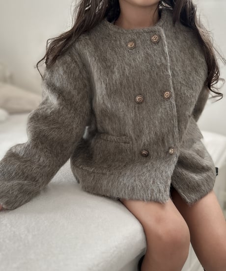 即納 double  button coat