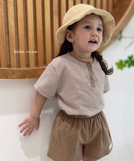 即納 bebe nine  Bloom check set