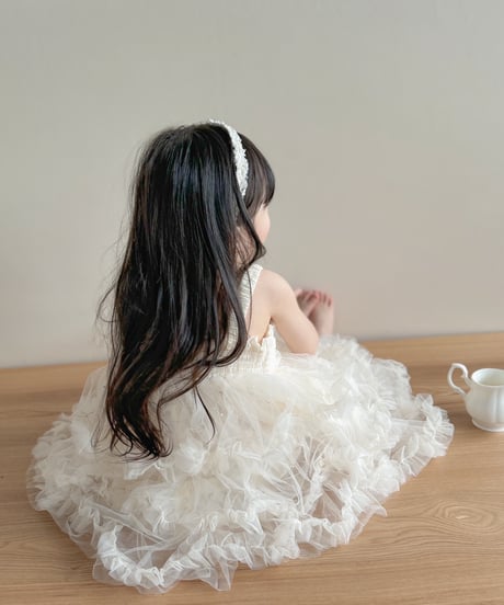 即納sparkling tiered  tulle dress