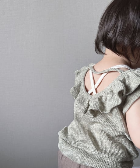 即納back cross camisole set up