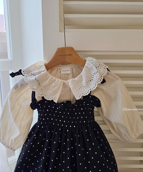 即納dot ribbon bustier rompers