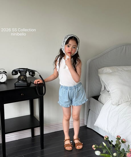 予約ninibello Romy Frill Sleeveless Top