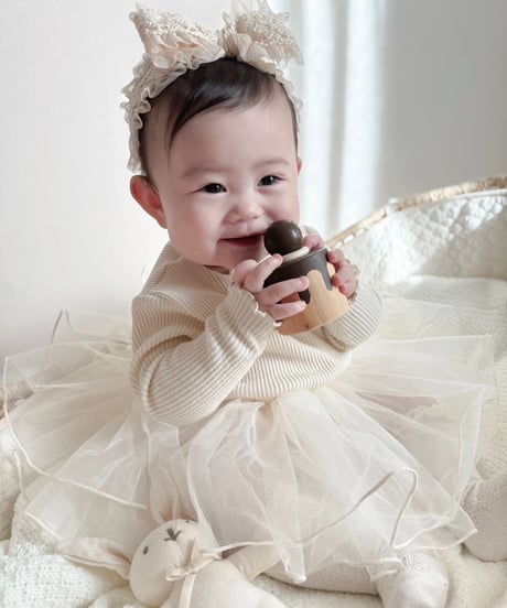 即納volume tulle rompers