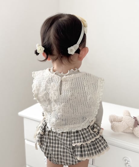 即納  embroidery flower vest