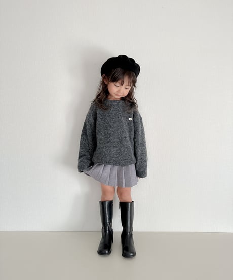 即納mohair crew neck knit