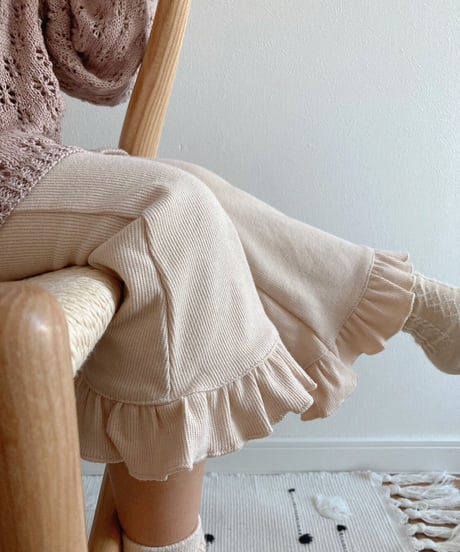 即納90-140cm lib frill flare pants