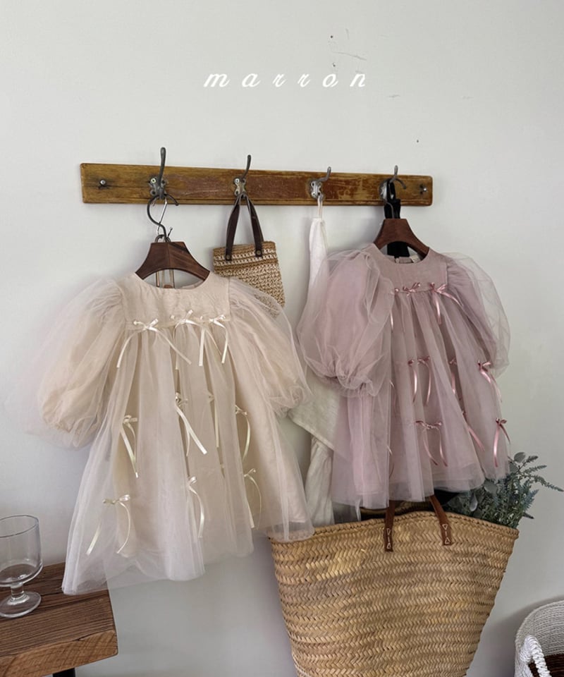 andmary Rojina ribbon dress Brown 正規品 ANDMARY】Rojina ribbon dress