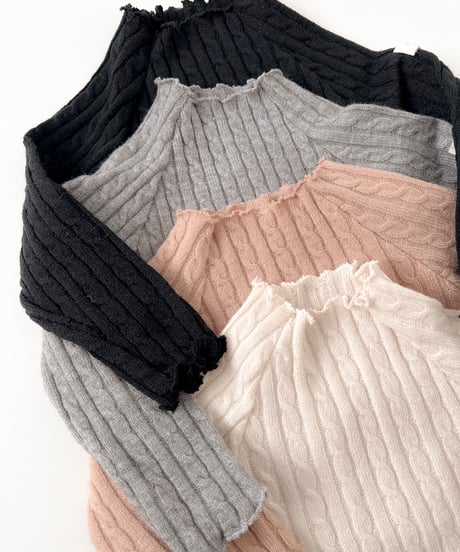 即納 mellow cable knit