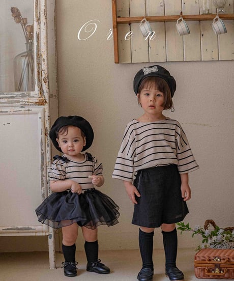 即納 OREN Claire Stripe Tulle Suit