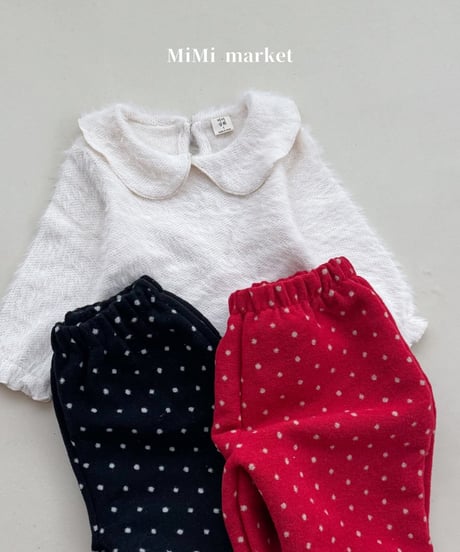 即納mimi market Angora collar tee