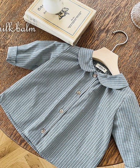 即納milk  round collar shirt