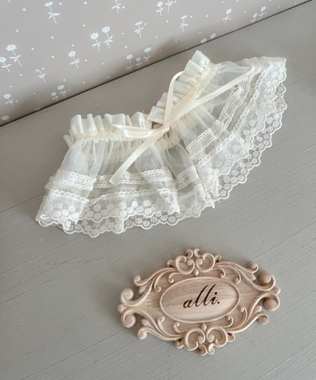 即納 stand frill lace collar
