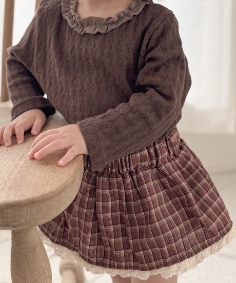 即納mimi market Frill Jagard Tee