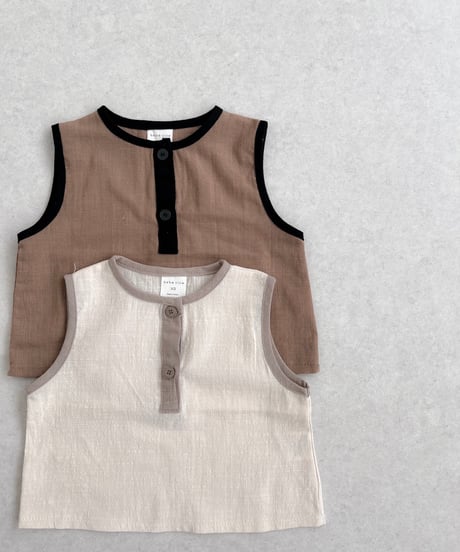 即納bebe nine  bi-color tank top