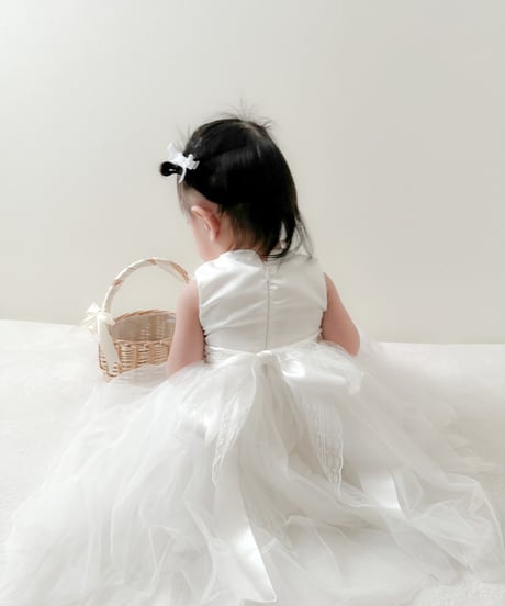 即納flower  motif tulle dress